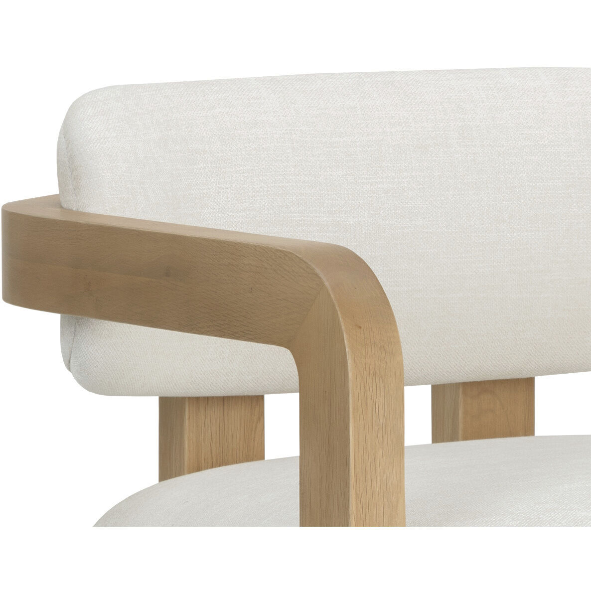 Madrone Rustic Oak / Heather Ivory Tweed Lounge Chair